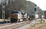 CSX 5366 and 3 power past the Union City signals